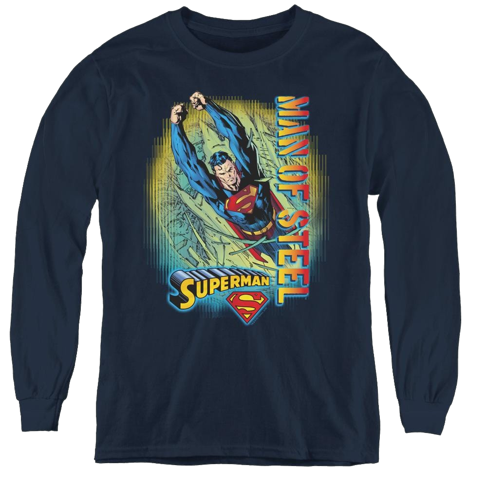 Superman Breakthrough - Youth Long Sleeve T-Shirt Youth Long Sleeve T-Shirt Superman   