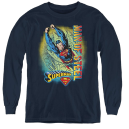 Superman Breakthrough - Youth Long Sleeve T-Shirt Youth Long Sleeve T-Shirt Superman   