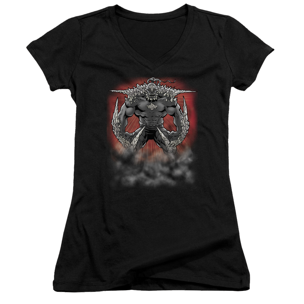 Superman Doomsday Dust - Juniors V-Neck T-Shirt Juniors V-Neck T-Shirt Superman   