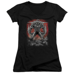 Superman Doomsday Dust - Juniors V-Neck T-Shirt Juniors V-Neck T-Shirt Superman   