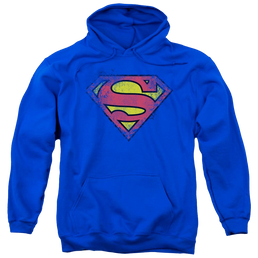 Superman Destroyed Supes Logo - Pullover Hoodie Pullover Hoodie Superman   