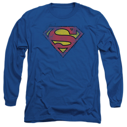 Superman Destroyed Supes Logo - Men's Long Sleeve T-Shirt Men's Long Sleeve T-Shirt Superman   