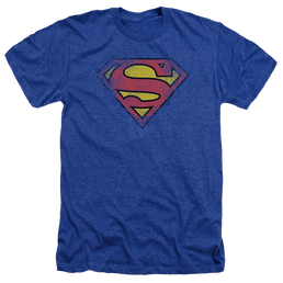 Superman Destroyed Supes Logo - Men's Heather T-Shirt Men's Heather T-Shirt Superman   