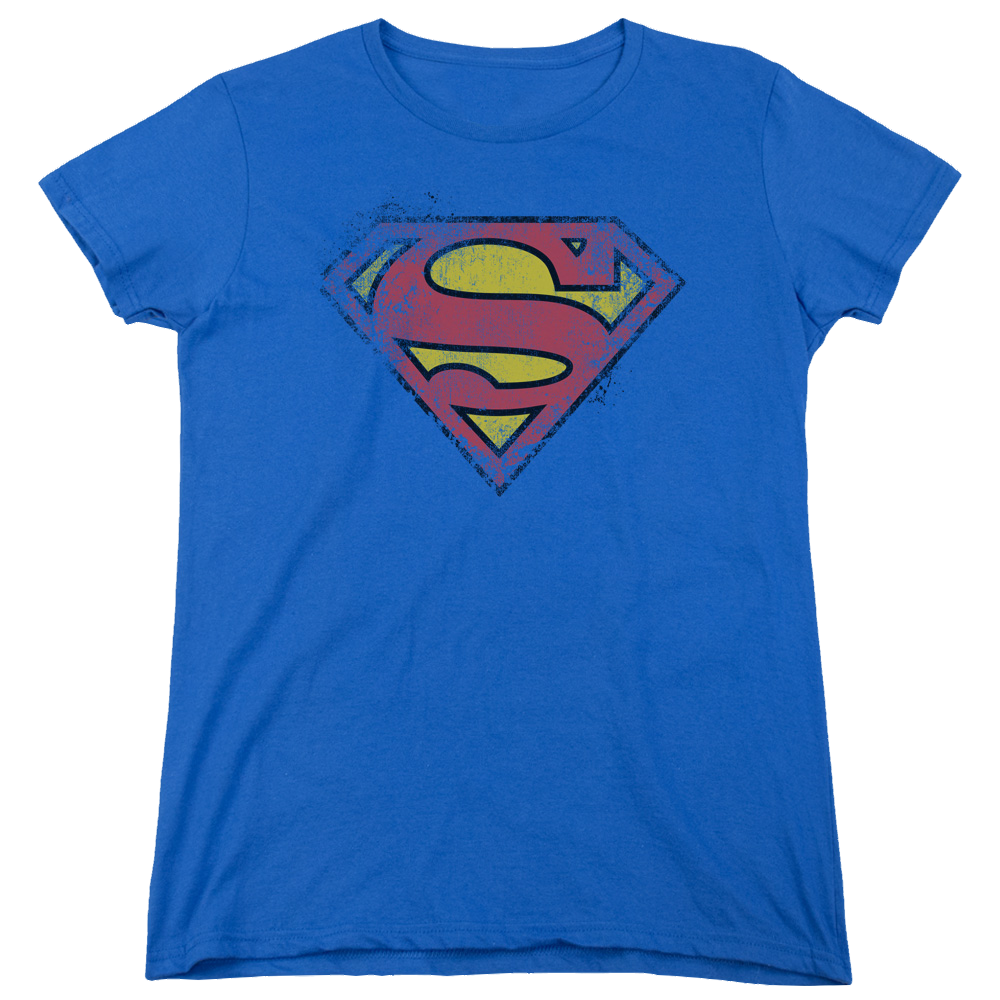 Superman Destroyed Supes Logo - Women's T-Shirt Women's T-Shirt Superman   