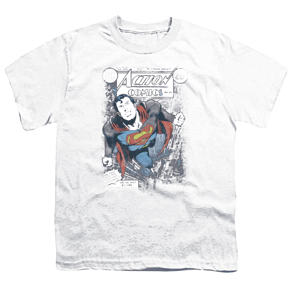 Superman Action #419 Distress - Youth T-Shirt Youth T-Shirt (Ages 8-12) Superman   