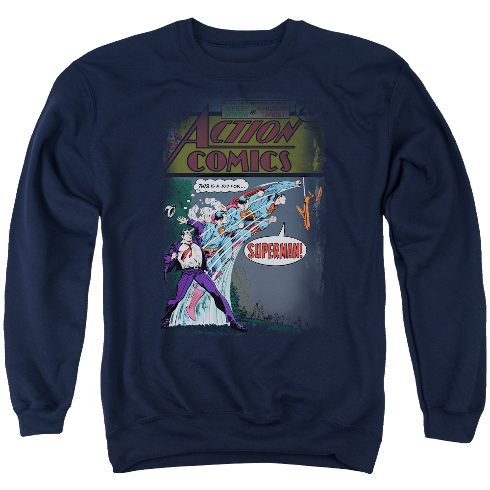 Superman Quick Change - Men's Crewneck Sweatshirt Men's Crewneck Sweatshirt Superman   