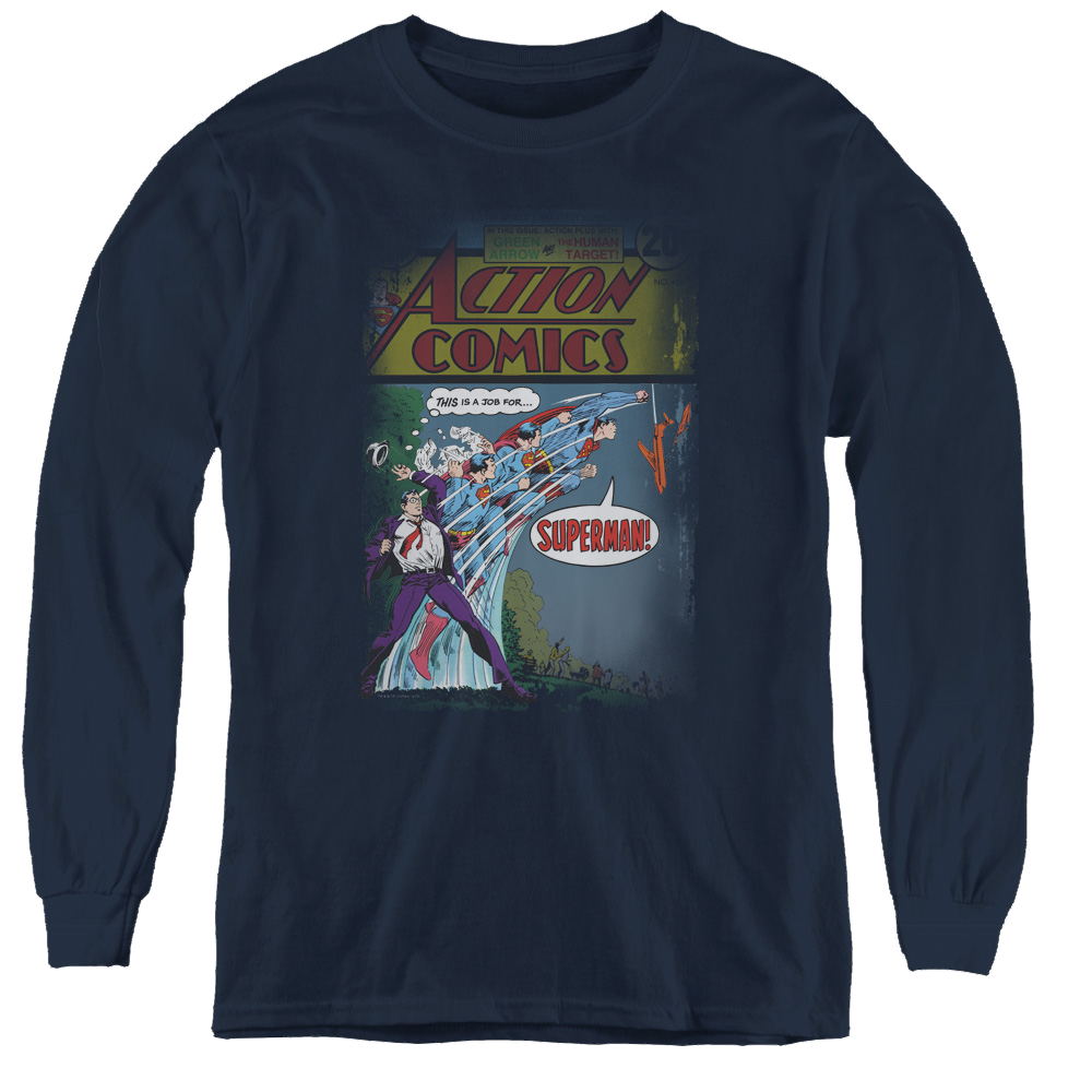 Superman Quick Change - Youth Long Sleeve T-Shirt Youth Long Sleeve T-Shirt Superman   