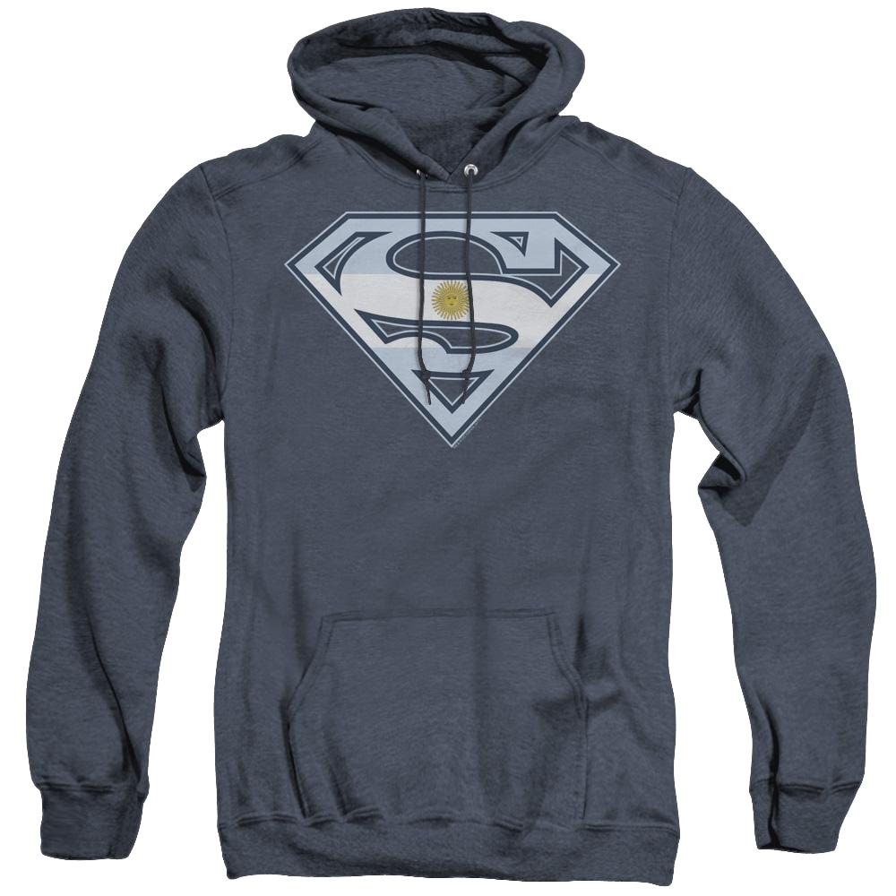 Superman Argentinian Shield - Heather Pullover Hoodie Heather Pullover Hoodie Superman   