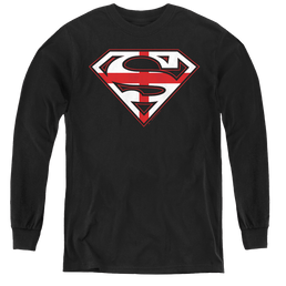 Superman English Shield - Youth Long Sleeve T-Shirt Youth Long Sleeve T-Shirt Superman   