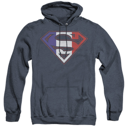 Superman French Shield - Heather Pullover Hoodie Heather Pullover Hoodie Superman   