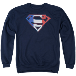Superman French Shield - Men's Crewneck Sweatshirt Men's Crewneck Sweatshirt Superman   