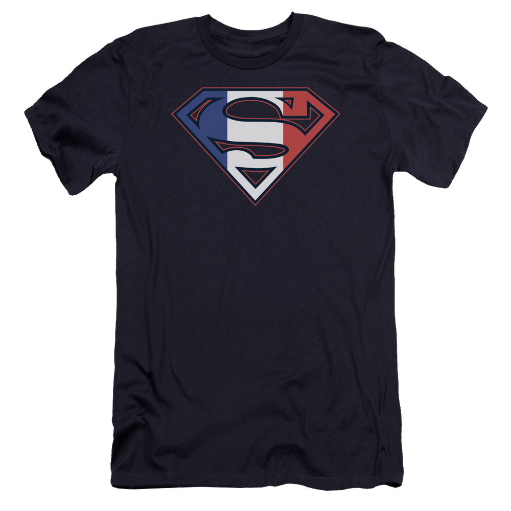 Superman French Shield - Men's Premium Slim Fit T-Shirt Men's Premium Slim Fit T-Shirt Superman   