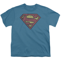 Superman Gritty Shield - Youth T-Shirt Youth T-Shirt (Ages 8-12) Superman   