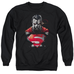 Superman Heat Vision Charged - Men's Crewneck Sweatshirt Men's Crewneck Sweatshirt Superman   