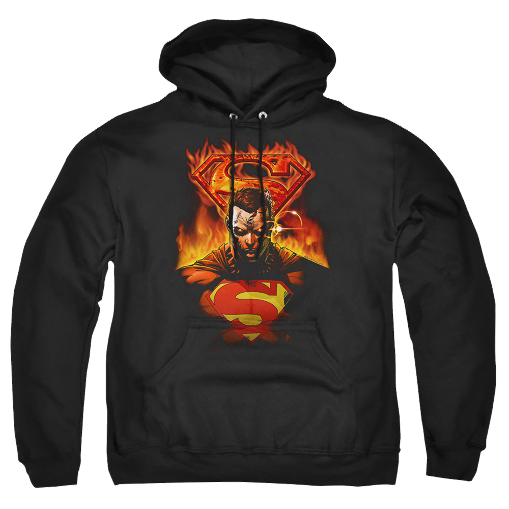 Superman Man On Fire - Pullover Hoodie Pullover Hoodie Superman   