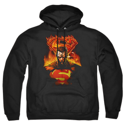 Superman Man On Fire - Pullover Hoodie Pullover Hoodie Superman   
