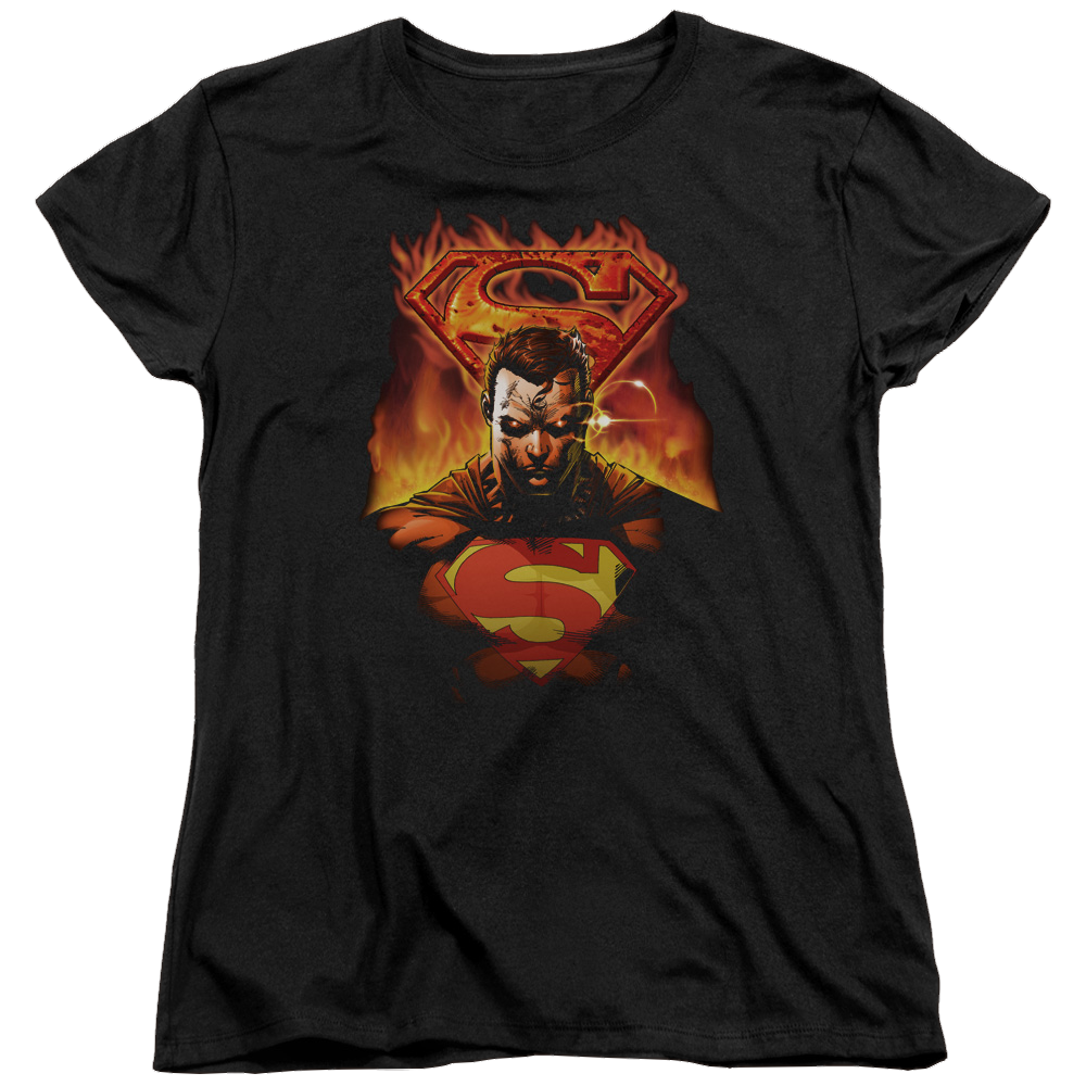 Superman Man On Fire - Women's T-Shirt Women's T-Shirt Superman   