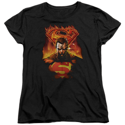 Superman Man On Fire - Women's T-Shirt Women's T-Shirt Superman   