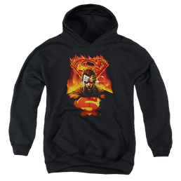 Superman Man On Fire - Youth Hoodie Youth Hoodie (Ages 8-12) Superman   
