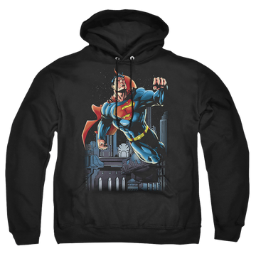 Superman Night Fight - Pullover Hoodie Pullover Hoodie Superman   
