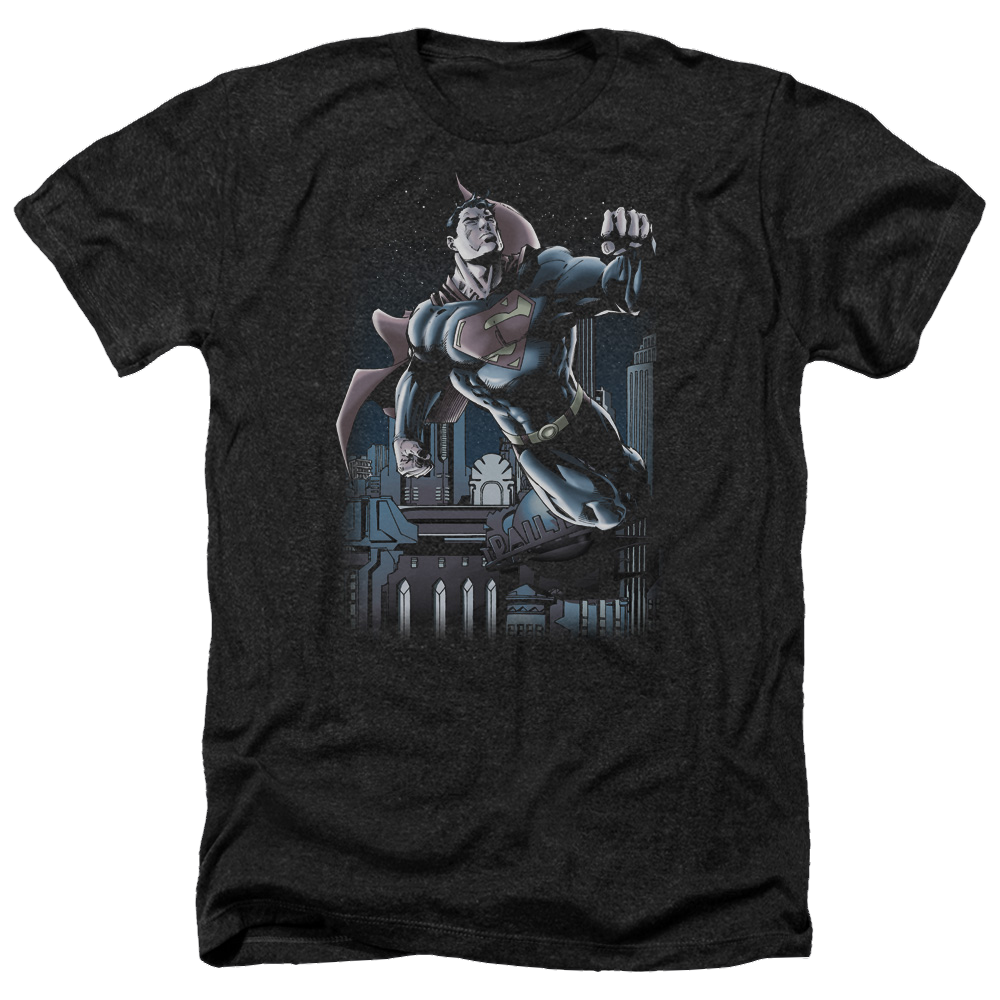 Superman Night Fight - Men's Heather T-Shirt Men's Heather T-Shirt Superman   