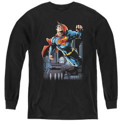 Superman Night Fight - Youth Long Sleeve T-Shirt Youth Long Sleeve T-Shirt Superman   
