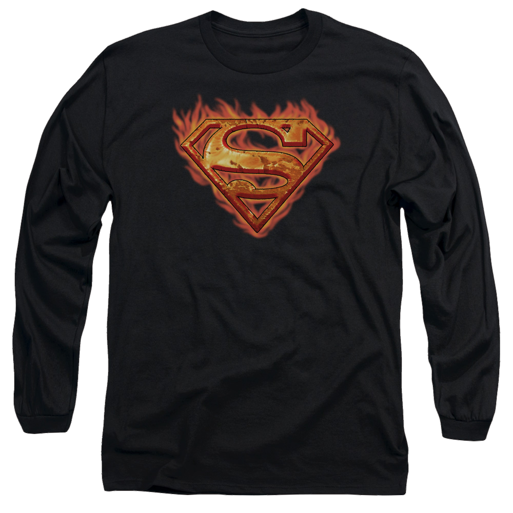 Superman Hot Metal - Men's Long Sleeve T-Shirt Men's Long Sleeve T-Shirt Superman   