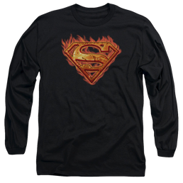 Superman Hot Metal - Men's Long Sleeve T-Shirt Men's Long Sleeve T-Shirt Superman   