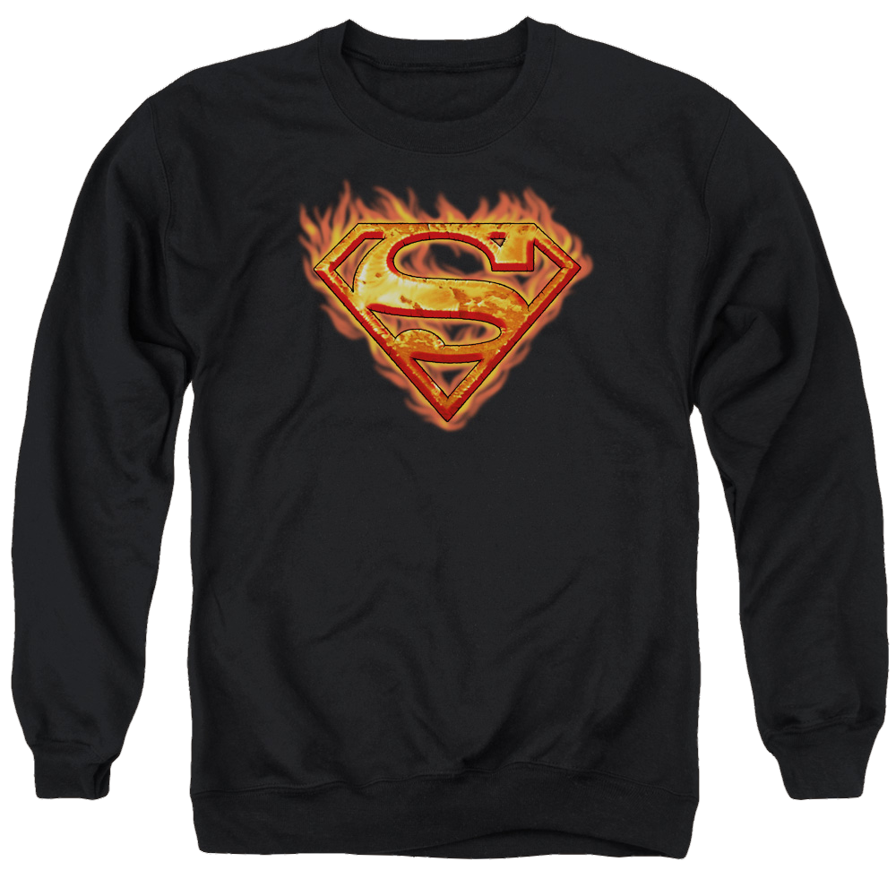 Superman Hot Metal - Men's Crewneck Sweatshirt Men's Crewneck Sweatshirt Superman   