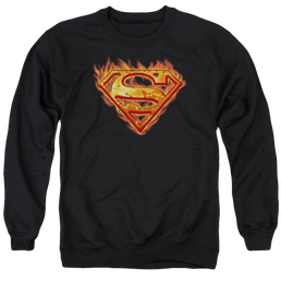 Superman Hot Metal - Men's Crewneck Sweatshirt Men's Crewneck Sweatshirt Superman   