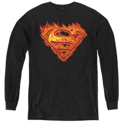 Superman Hot Metal - Youth Long Sleeve T-Shirt Youth Long Sleeve T-Shirt Superman   