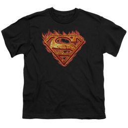 Superman Hot Metal - Youth T-Shirt Youth T-Shirt (Ages 8-12) Superman   