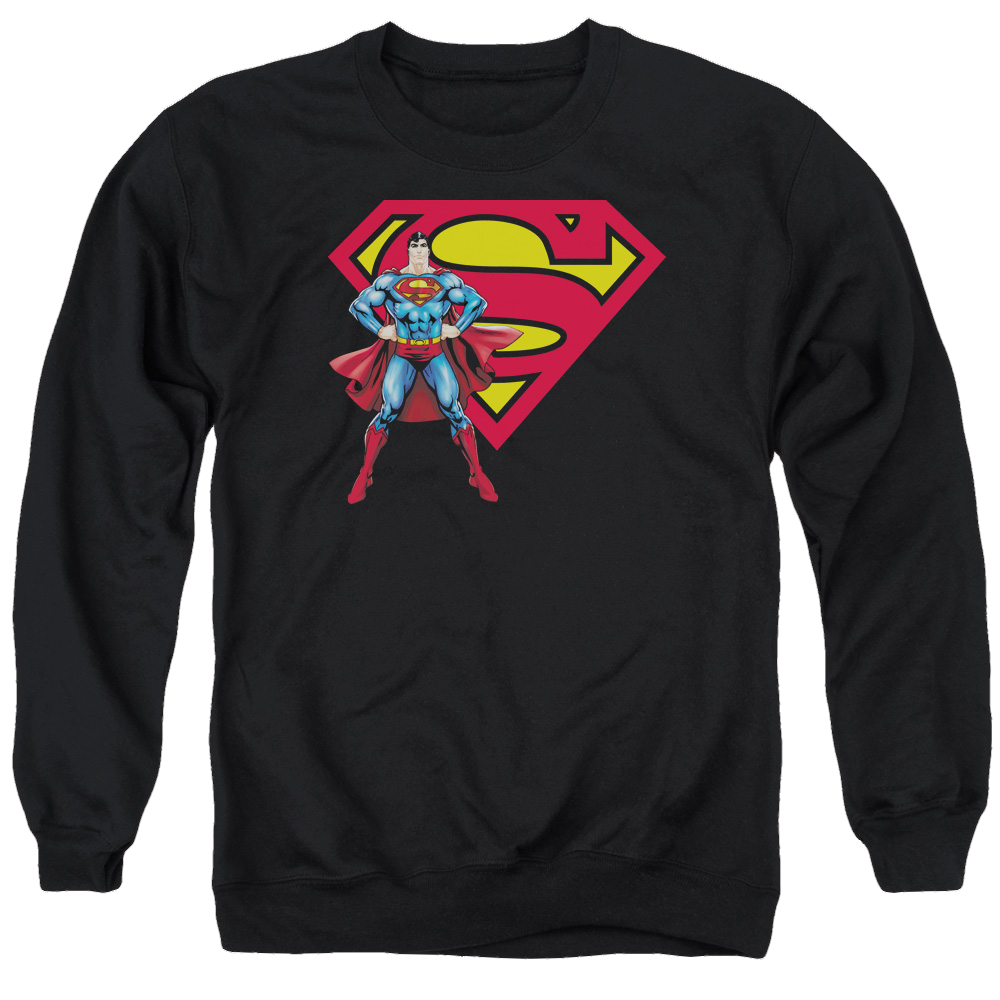 Superman Superman & Logo - Men's Crewneck Sweatshirt Men's Crewneck Sweatshirt Superman   