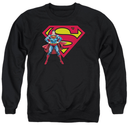 Superman Superman & Logo - Men's Crewneck Sweatshirt Men's Crewneck Sweatshirt Superman   