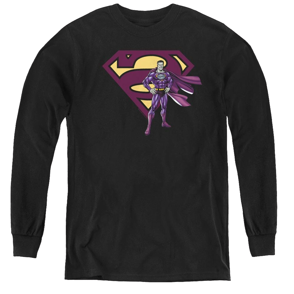 Superman Bizarro & Logo - Youth Long Sleeve T-Shirt Youth Long Sleeve T-Shirt Superman   