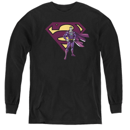 Superman Bizarro & Logo - Youth Long Sleeve T-Shirt Youth Long Sleeve T-Shirt Superman   