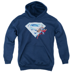 Superman Superman & Crystal Logo - Youth Hoodie Youth Hoodie (Ages 8-12) Superman   