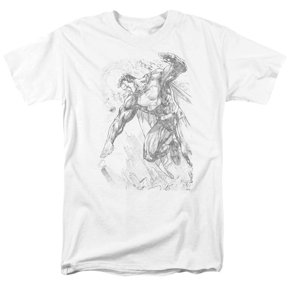Superman Pencil City To Space - Men's Regular Fit T-Shirt Men's Regular Fit T-Shirt Superman   
