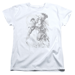 Superman Pencil City To Space - Women's T-Shirt Women's T-Shirt Superman   