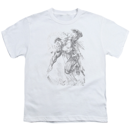 Superman Pencil City To Space - Youth T-Shirt Youth T-Shirt (Ages 8-12) Superman   