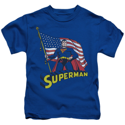 Superman American Flag - Kid's T-Shirt Kid's T-Shirt (Ages 4-7) Superman   