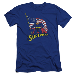 Superman American Flag - Men's Premium Slim Fit T-Shirt Men's Premium Slim Fit T-Shirt Superman   