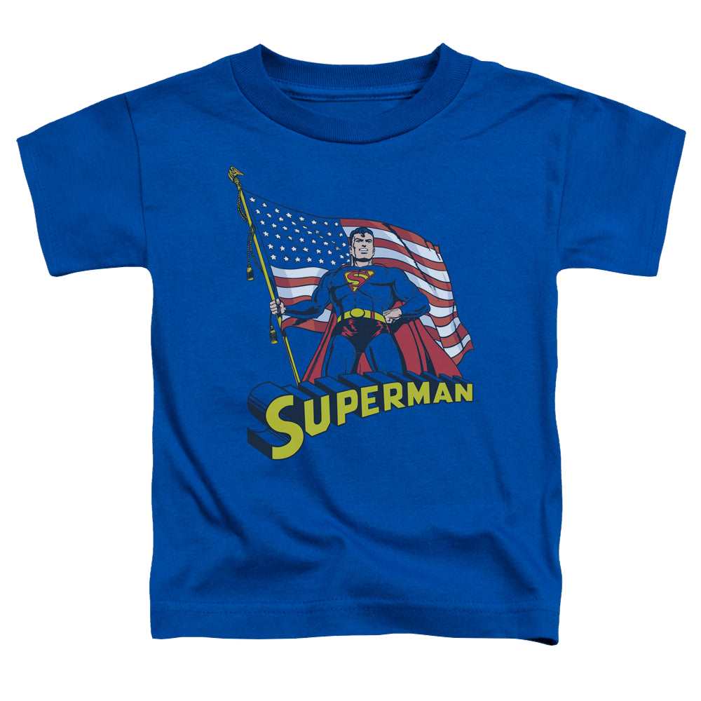 Superman American Flag - Toddler T-Shirt Toddler T-Shirt Superman   