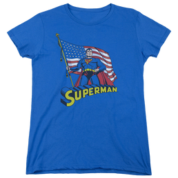 Superman American Flag - Women's T-Shirt Women's T-Shirt Superman   
