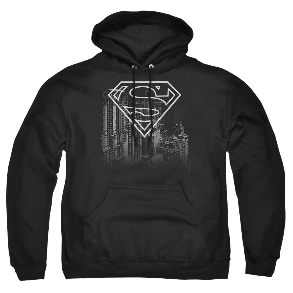 Superman Skyline - Pullover Hoodie Pullover Hoodie Superman   