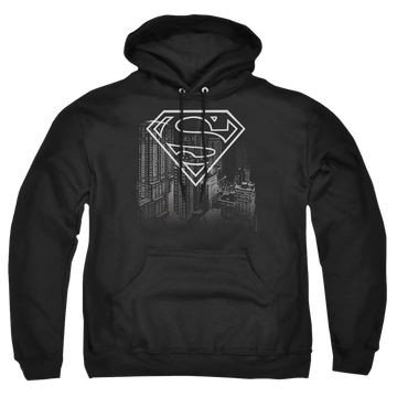 Superman Skyline - Pullover Hoodie Pullover Hoodie Superman   