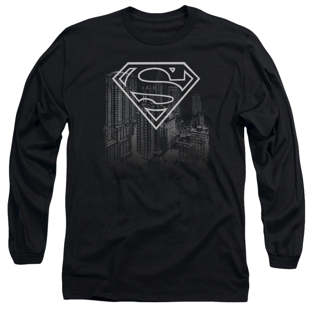 Superman Skyline - Men's Long Sleeve T-Shirt Men's Long Sleeve T-Shirt Superman   