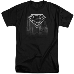 Superman Skyline - Men's Tall Fit T-Shirt Men's Tall Fit T-Shirt Superman   