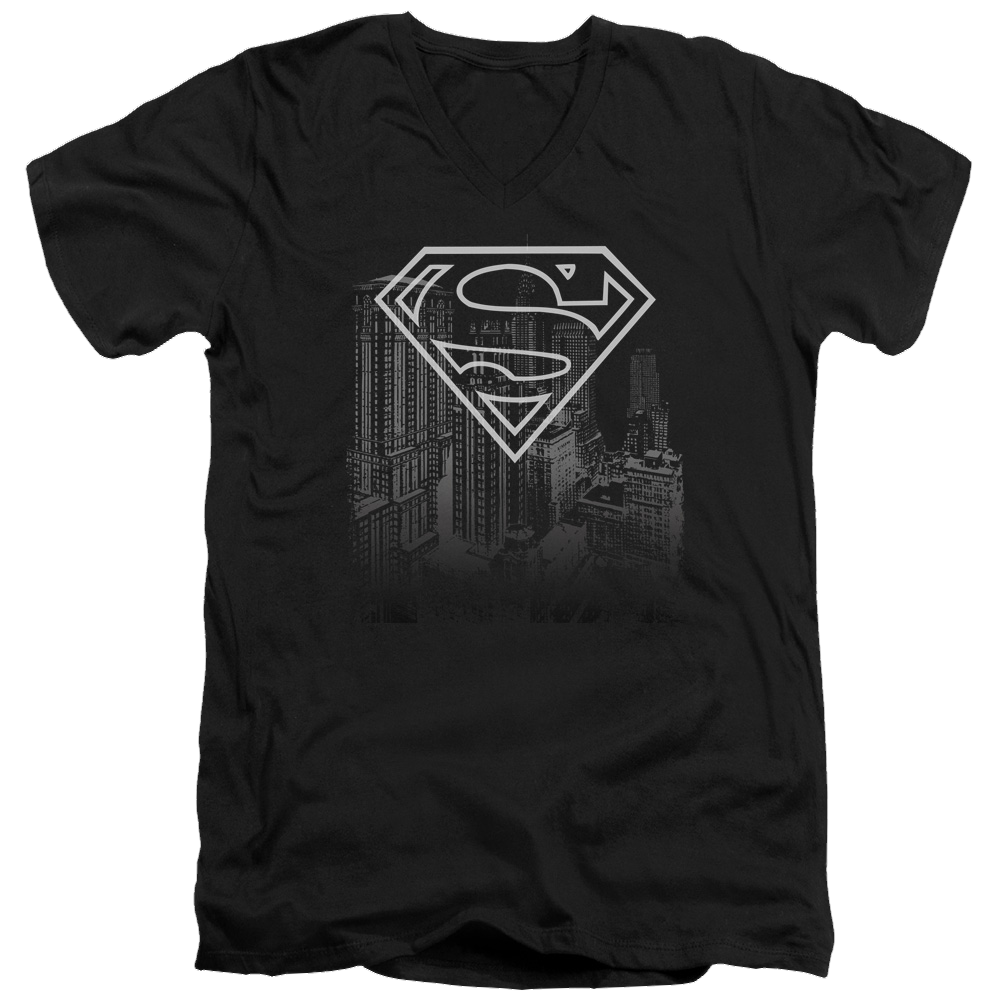 Superman Skyline - Men's V-Neck T-Shirt Men's V-Neck T-Shirt Superman   