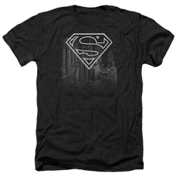 Superman Skyline - Men's Heather T-Shirt Men's Heather T-Shirt Superman   